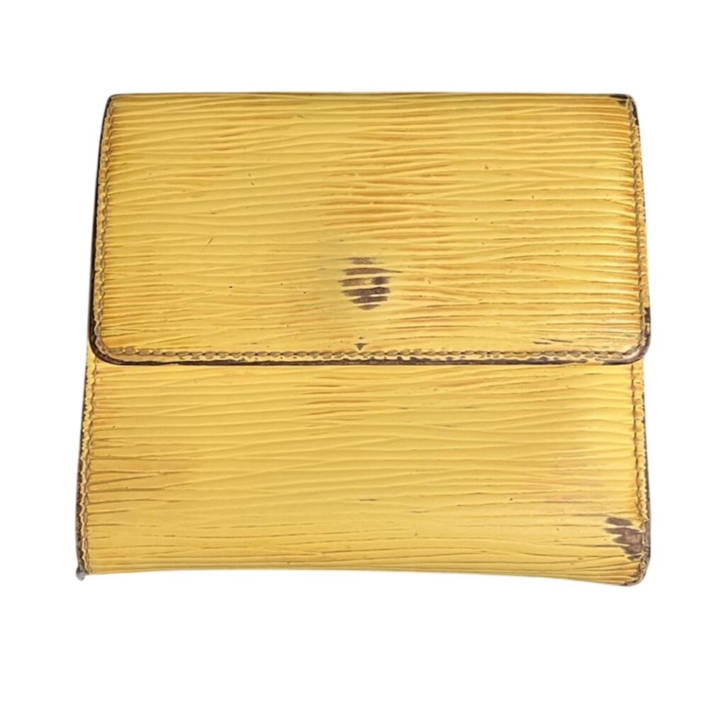 Louis Vuitton Vintage Epi Yellow Wallet Trifold PROJECT PIECE SEE PHOTOS